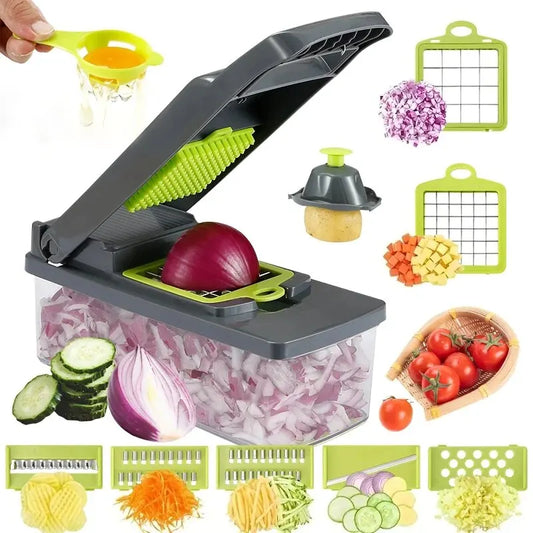 16pcs/Set Multifunctional Vegetable Chopper
